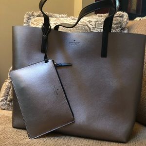 Kate Spade ♠️ Tote Gunmetal/ Black